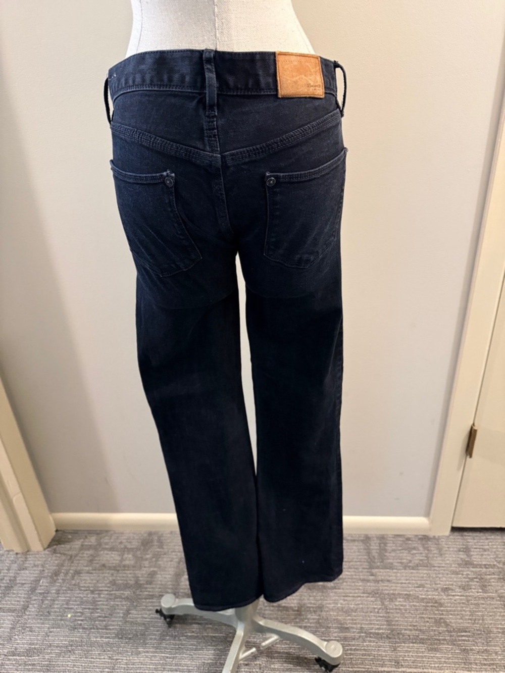 Madewell Midnight Black boot, cut Denim Pants